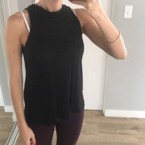 Alo Crest Tank with high neck, beautiful lace